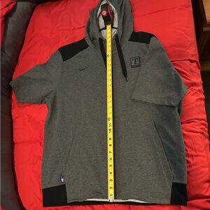 Nike Texas Rangers Hoodie Men Gray Baseball Dri Fit MLB